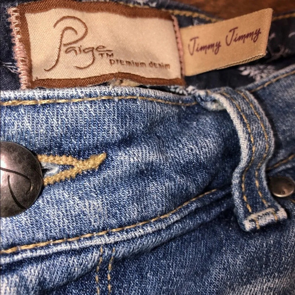 PAIGE Jimmy Jimmy size 29 raw hem Jean Shorts - Picture 3 of 5
